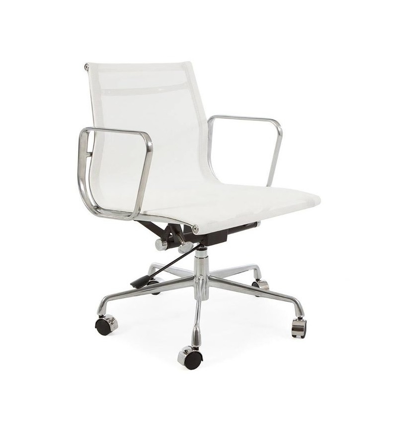 Charles Eames style, Krzeslo biurowe EA117 mesh netweave bialy