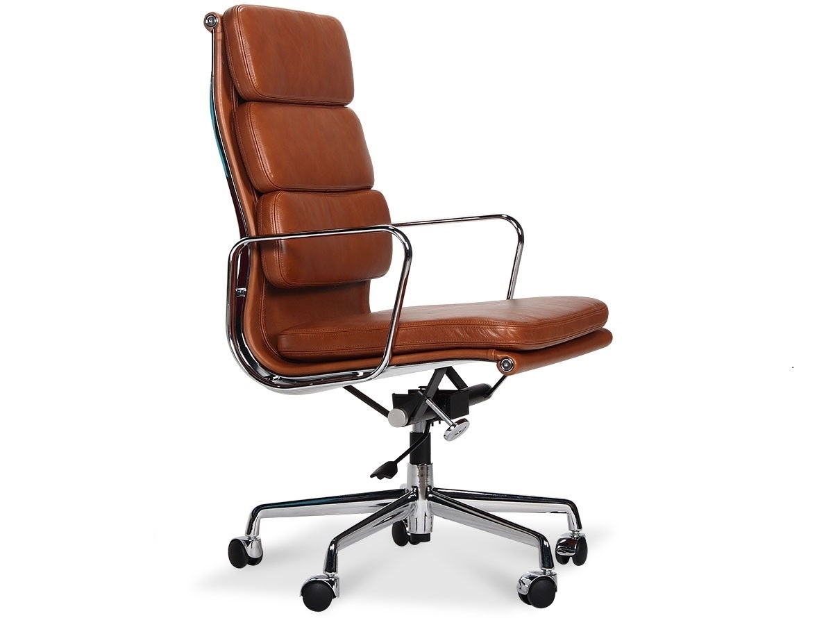 Charles Eames style, Krzeslo wykonawczy EA219 Skóra antyk