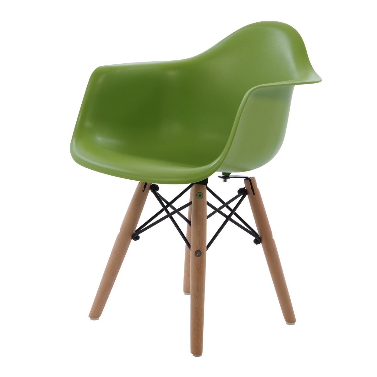 Charles Eames style, Krzeselko dla dziecka DAW Junior zielony