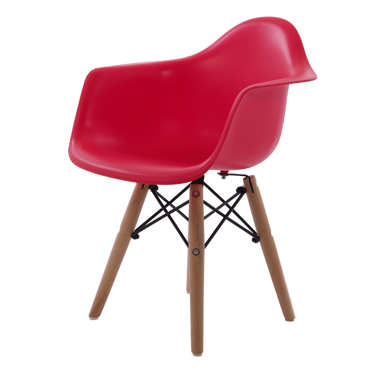 Charles Eames style, Krzeselko dla dziecka DAW Junior czerwony