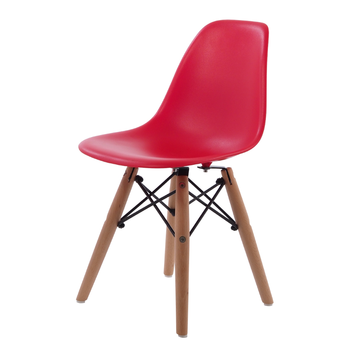 Charles Eames style, Krzeselko dla dziecka DSW Junior czerwony