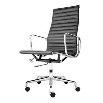 Charles Eames style, Krzeslo biurowe EA119 Skóra czarny
