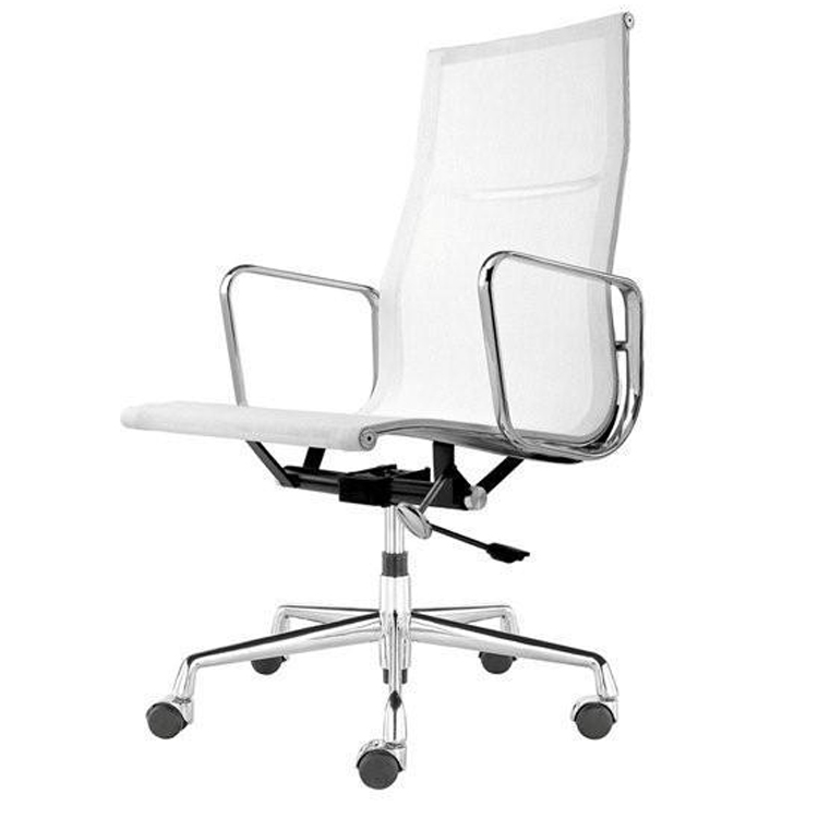 Charles Eames style, Krzeslo biurowe EA119 mesh netweave bialy