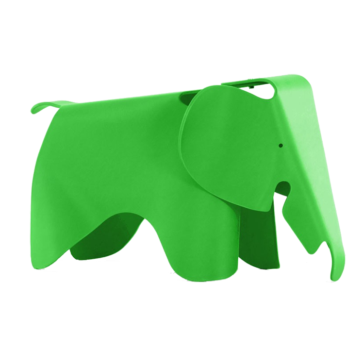 Charles Eames style, Slon krzeslo Elephant Junior zielony