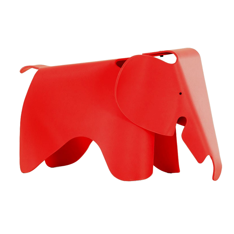 Charles Eames style, Slon krzeslo Elephant Junior czerwony