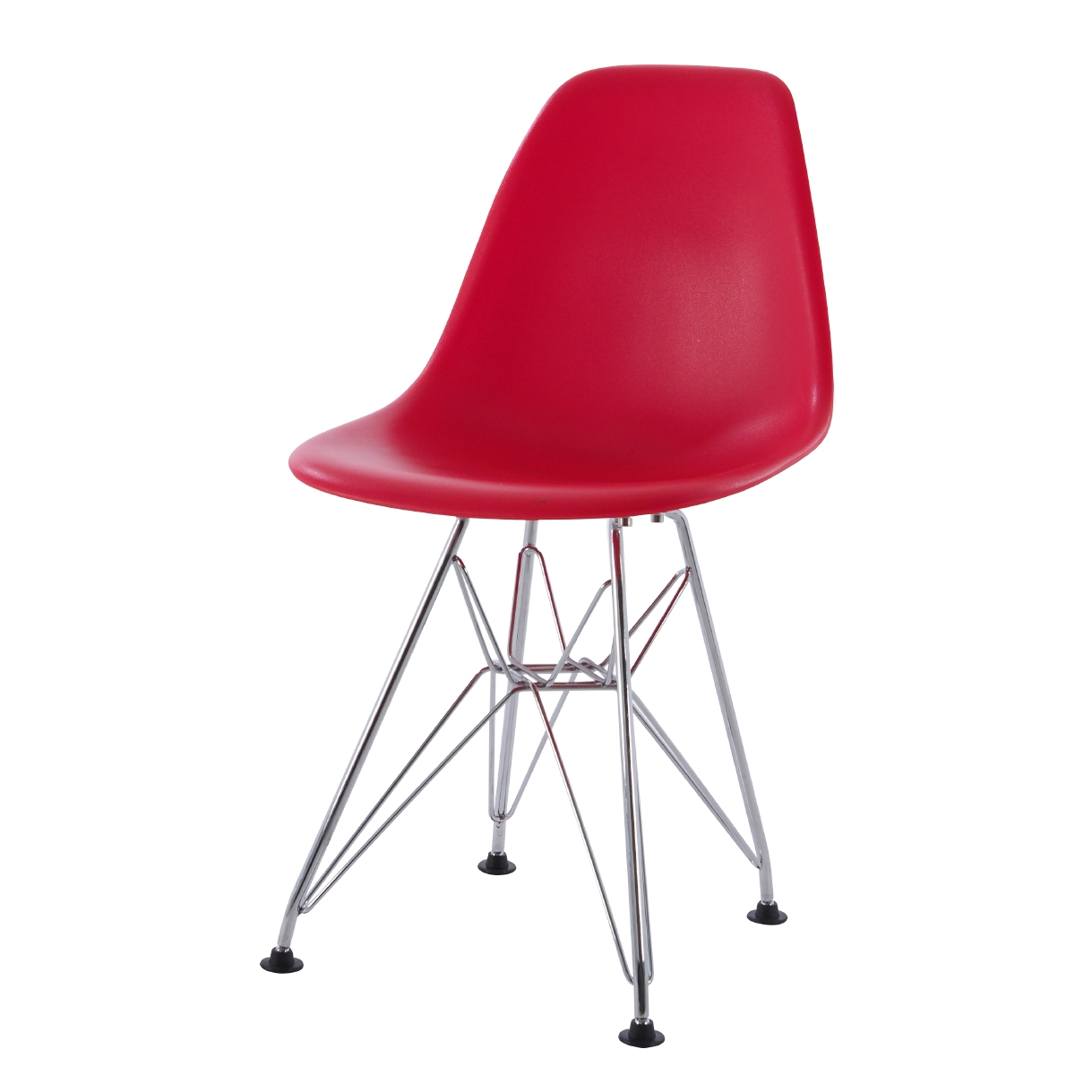 Charles Eames style, Krzeselko dla dziecka DSR Junior czerwony