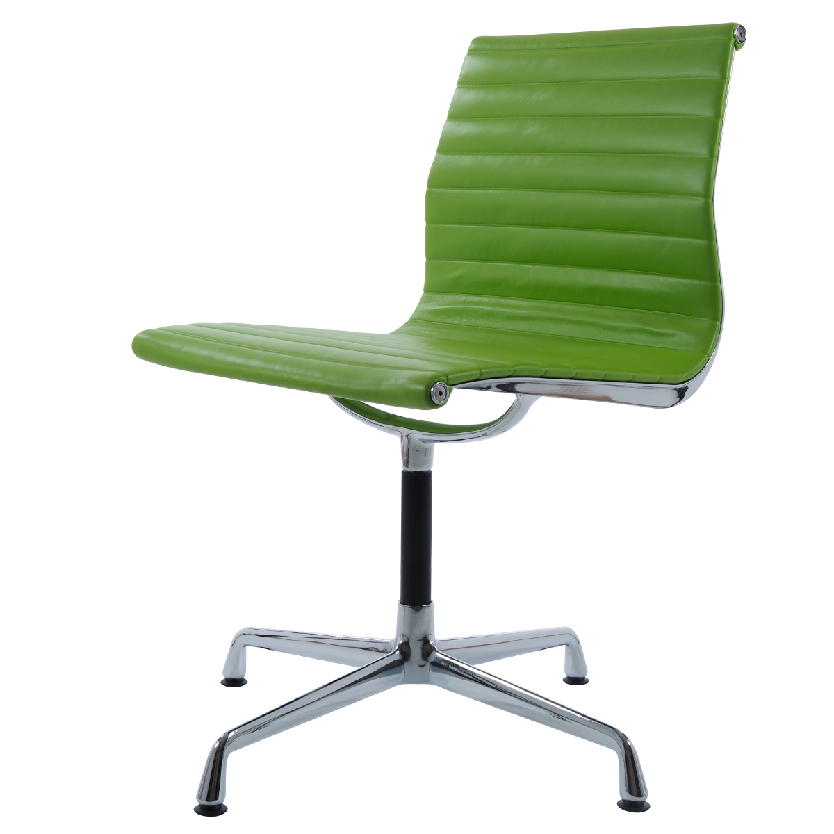 Charles Eames style, Krzeslo konferencyjne EA105 Skóra zielony