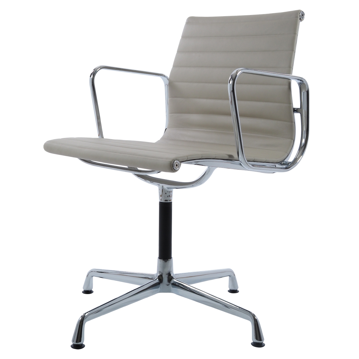 Charles Eames style, Krzeslo konferencyjne EA108 Skóra szary