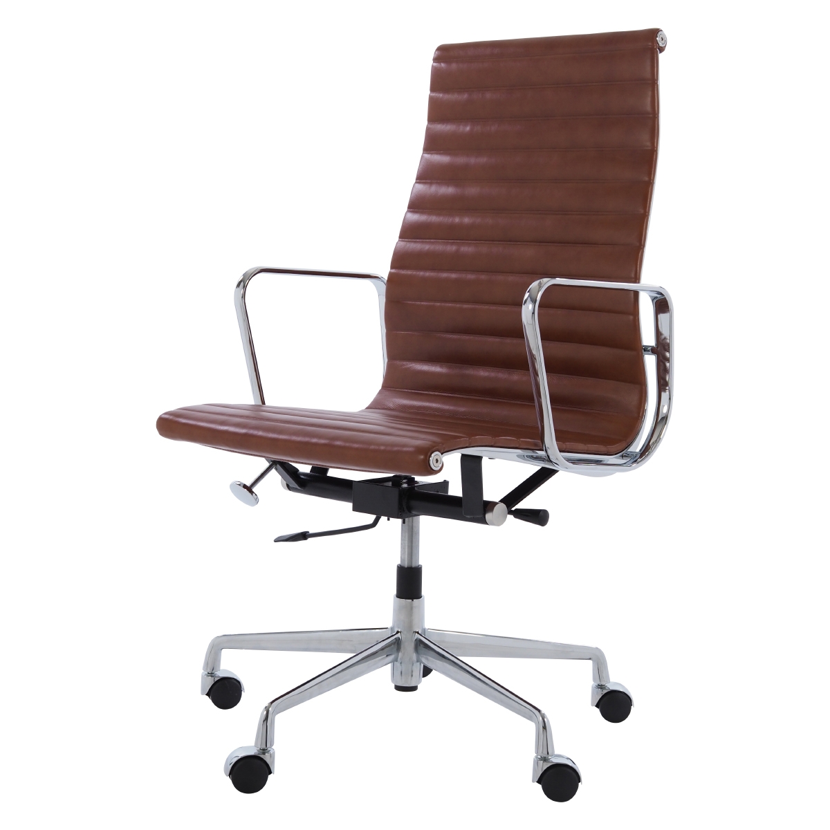 Charles Eames style, Krzeslo biurowe EA119 Skóra antyk