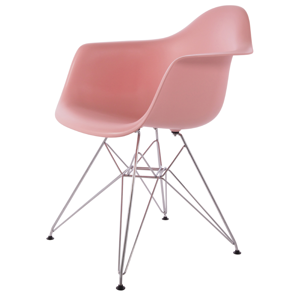 Charles Eames style, Jadalnia krzesło DAR matowy PP baby pink
