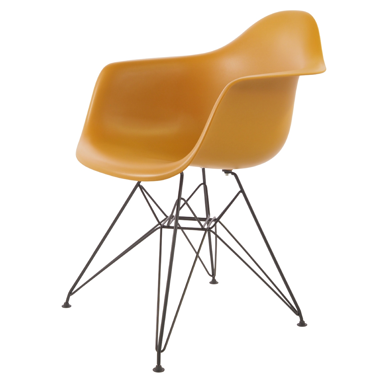 Charles Eames style, Jadalnia krzeslo DAR Czarna rama PP imbir