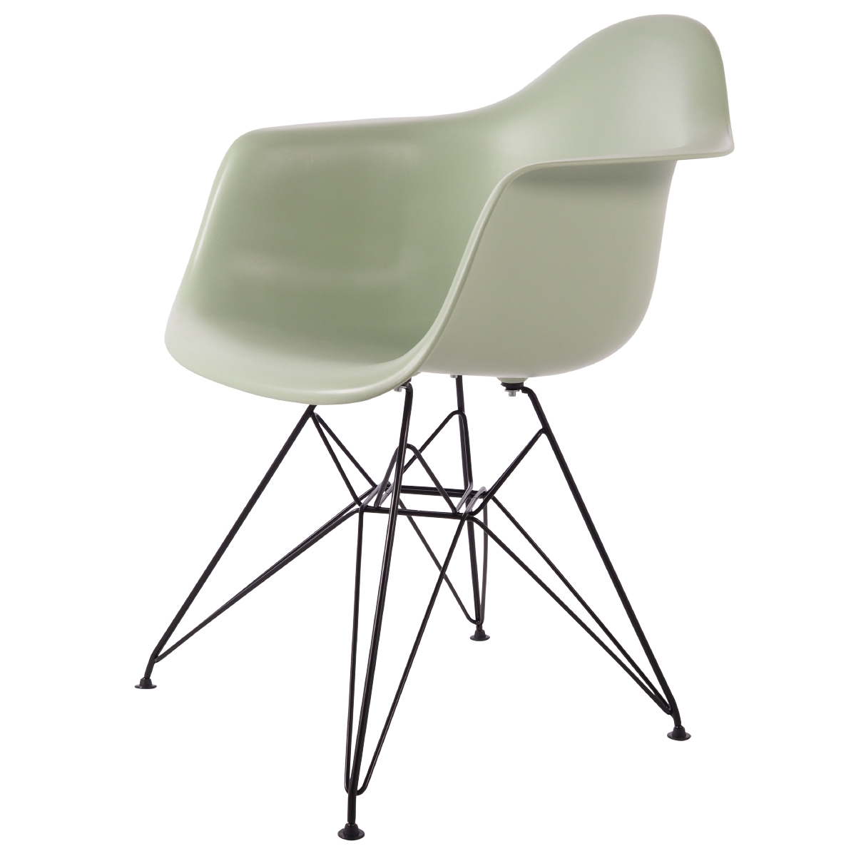 Charles Eames style, Jadalnia krzeslo DAR Czarna rama PP mint