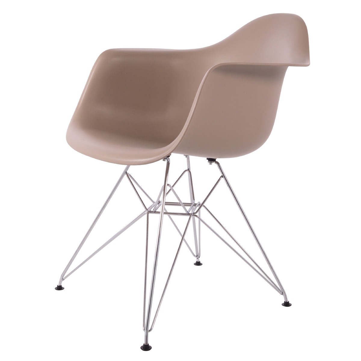 Charles Eames style, Jadalnia krzeslo DAR matowy Lekka czekolada PP