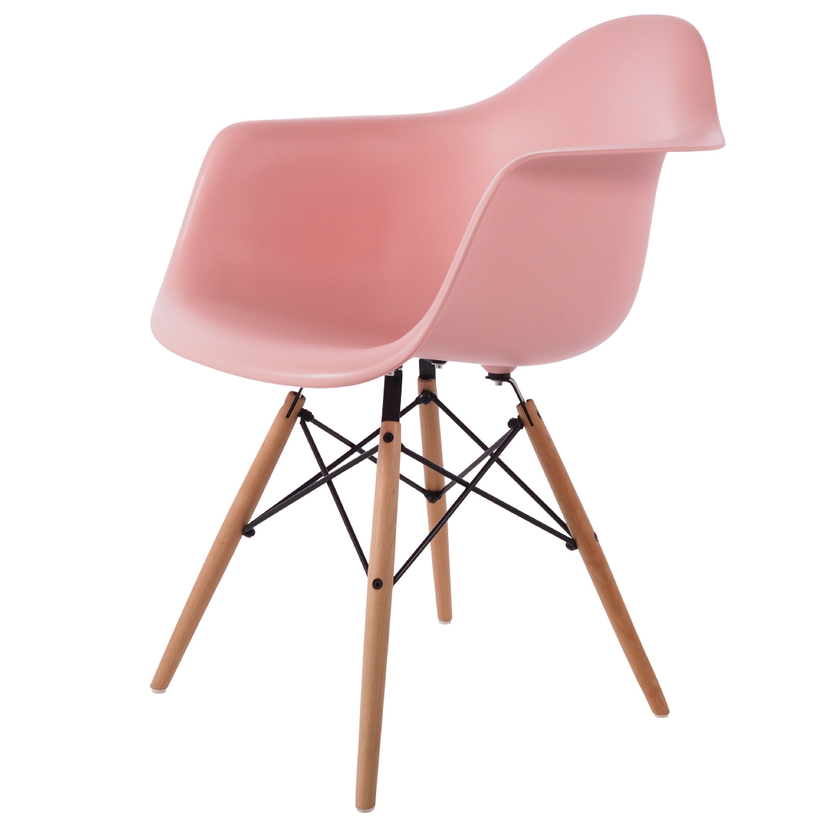 Charles Eames style, Jadalnia krzeslo DAW PP baby pink