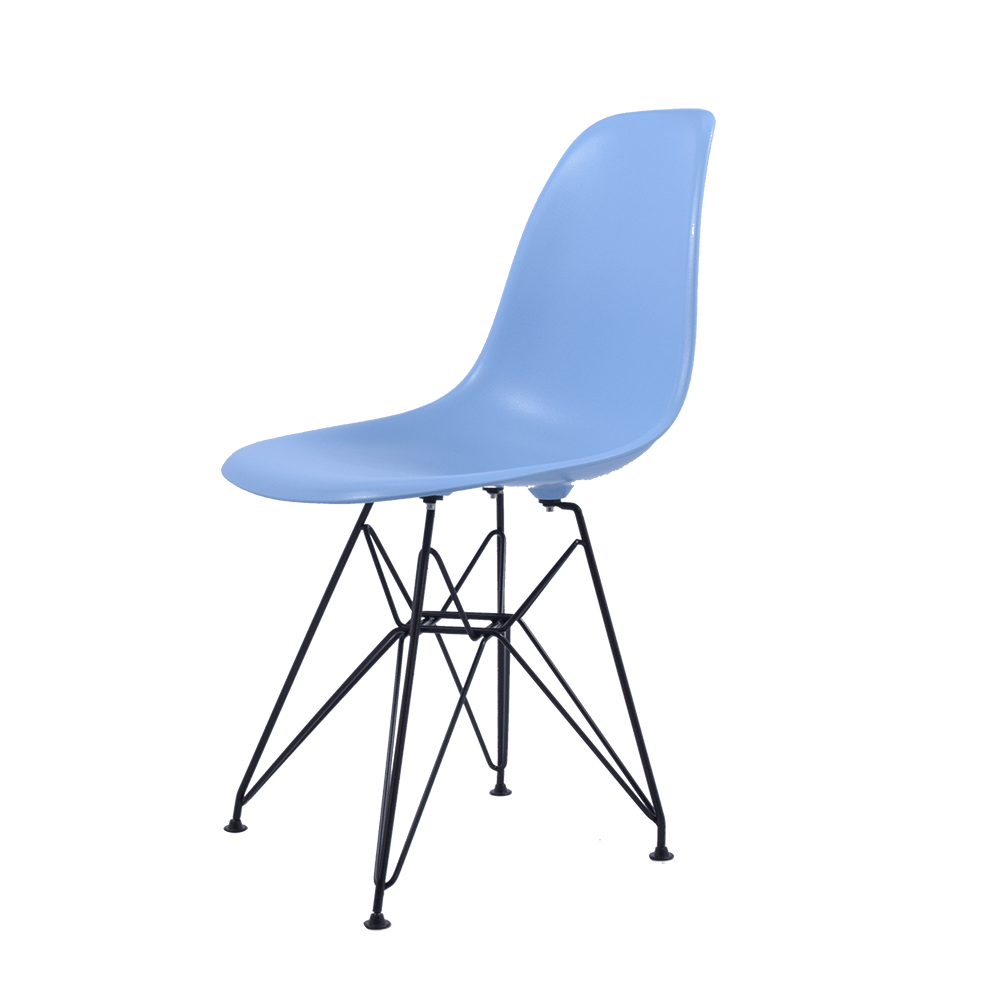Charles Eames style, Jadalnia krzeslo DSR Czarna rama ABS jasnoniebieski