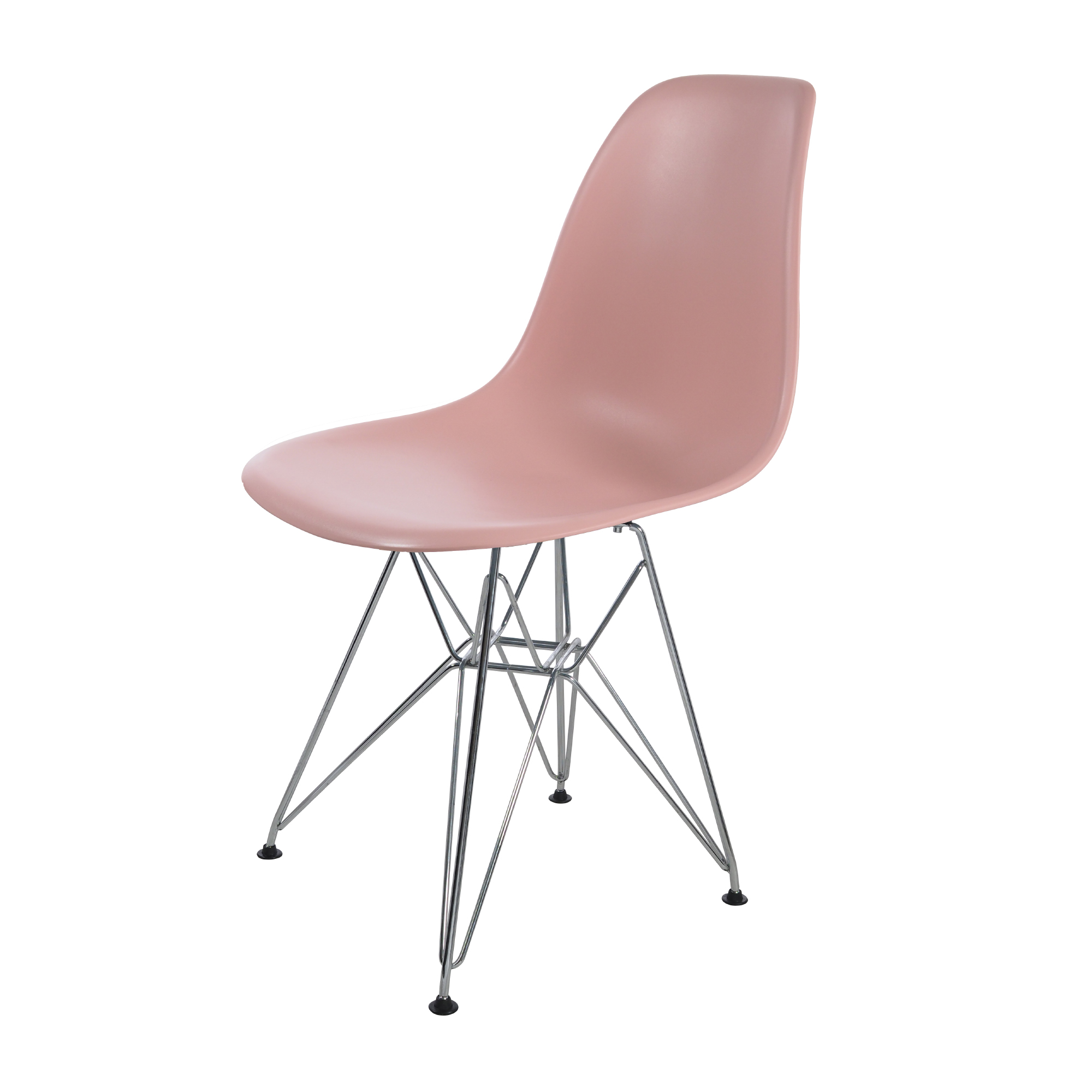 Charles Eames style, Jadalnia krzesło DSR matowy PP baby pink