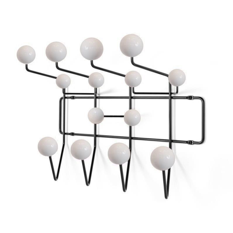 Charles Eames style, Wieszaki na ubrania Zawiesz to wszystko bialy z czarnym frame