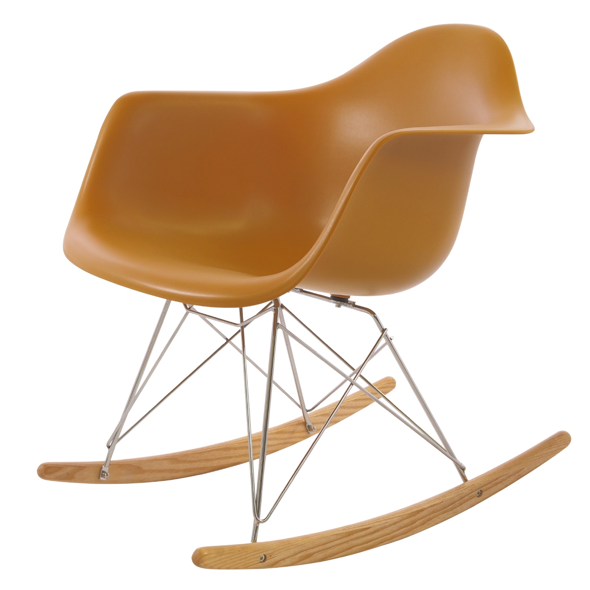 Charles Eames style, Bujane RAR Krzeslo do jazdy PP imbir
