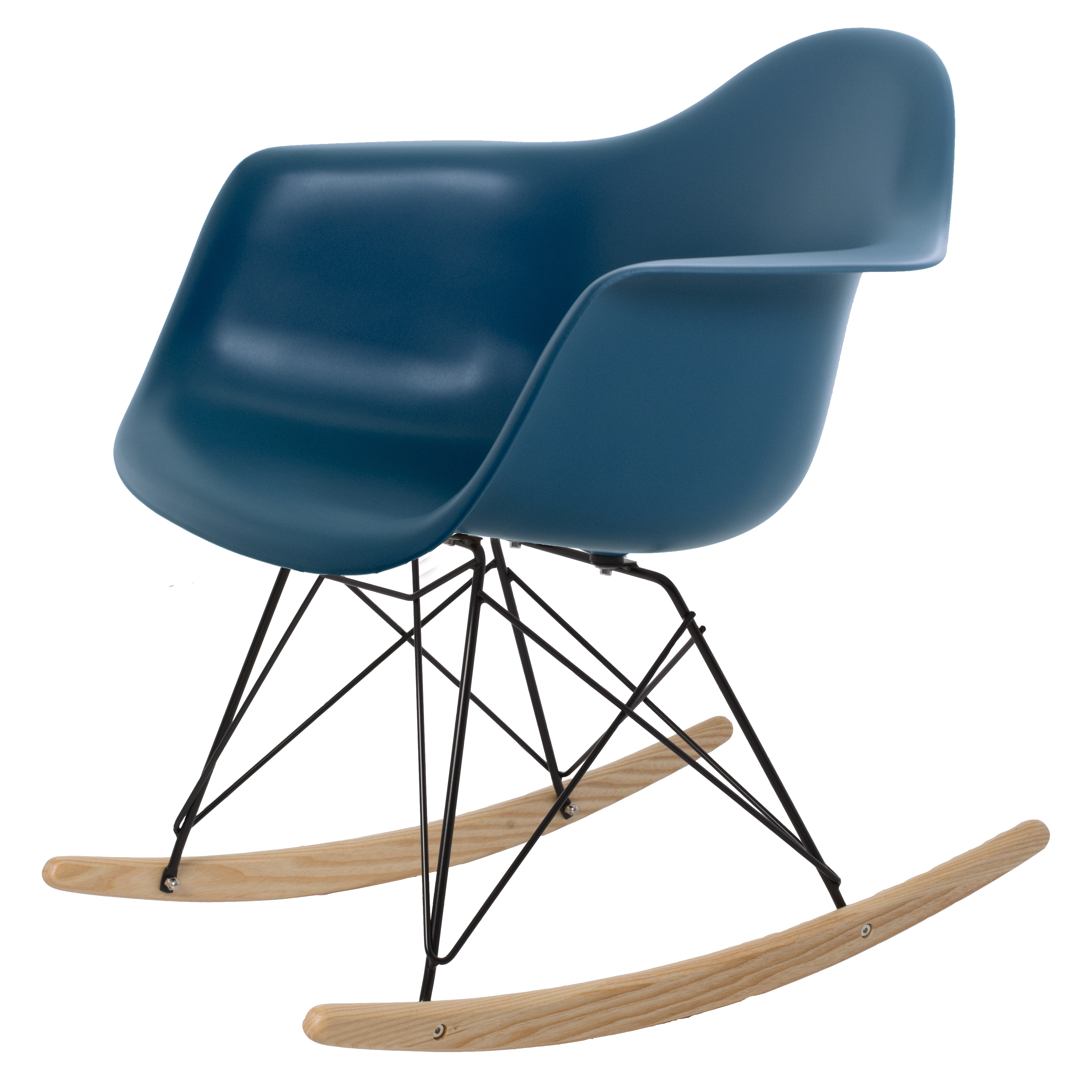 Charles Eames style, Bujane RAR Czarna rama PP blekitny