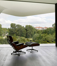 Design Eames lounge orzech włoski skóra czarna Belgia